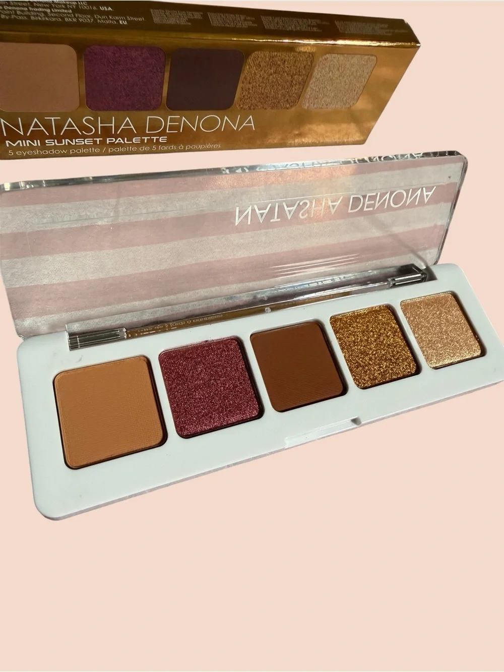 Natasha Denona Mini Sunset Palette - Tan, Rose, Brown & Gold Shimmers BNIB